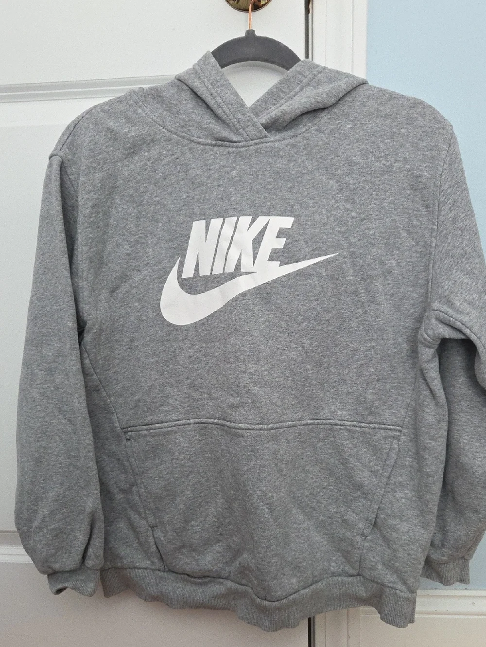 Nike Gray Hoodie with White Logo